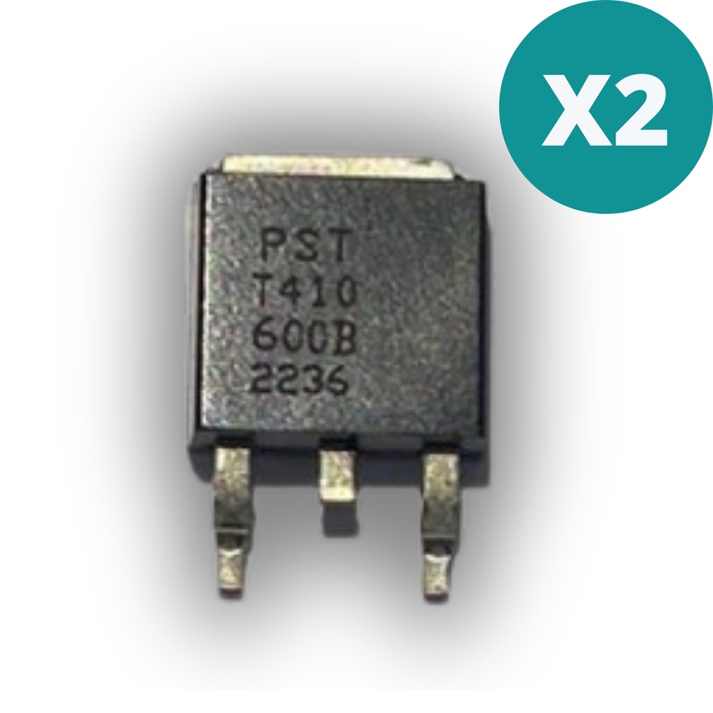 Produktbild von STMicroelectronics T410-600B-TR Triac – 600 V, 4 A, 15 MA, SMD DPAK – Für Leuchten, Motoren & Dimmer