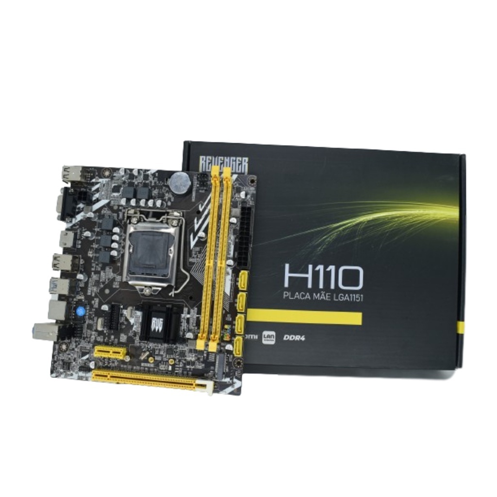 Placa Mãe Lga1151 Usb 3.0 Chipset Lan 100 Intel H110 - 32gb