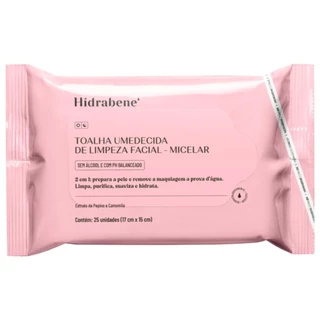 TOALHA UMEDECIDA DE LIMPEZA FACIAL HIDRABENE VEGANO 25 UN