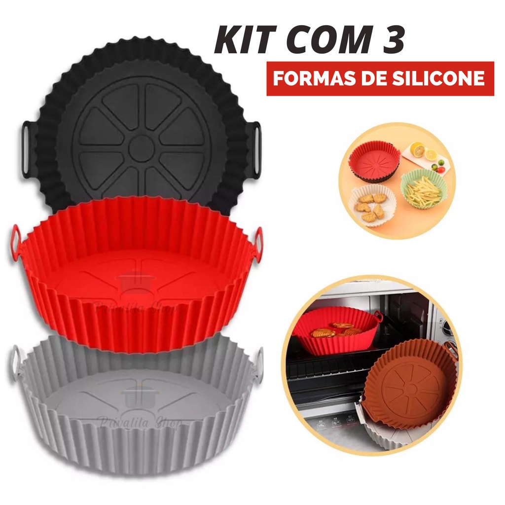 Kit Formas De Silicone Cm Para Air Fryer Shopee Brasil