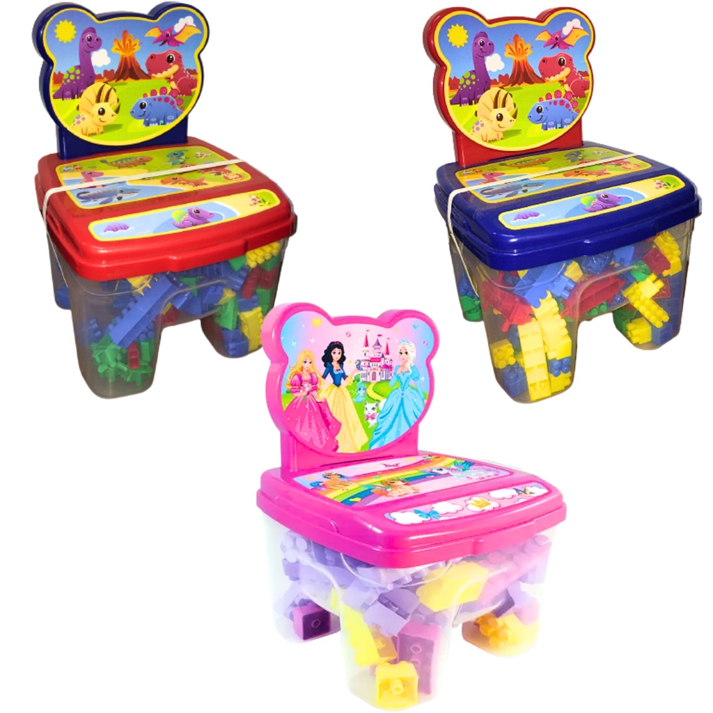 Cadeirinha Infantil Com Blocos de Montar 160 peças Cadeira Infantil Blocos  de Montar Brinquedo Encaixe