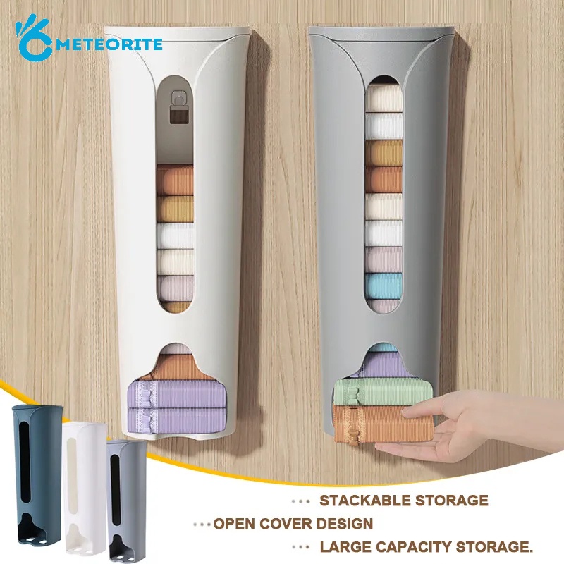 Porta Do Roupeiro Calcinha Auto-Adesiva Sem Perfuração De Lingerie Organizar Container/Household Space Saving ABS Extraível Meias De Roupa Interior Caixa De Armazenamento