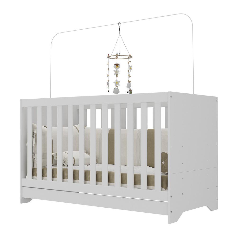 Berço 3 em 1 para Colchão 60 x 130 cm Multimóveis FG0527 Branco