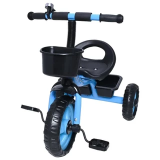 Triciclo Infantil Na Cor Azul Com Cestinha E Buzina 7627 - Zippy Toys
