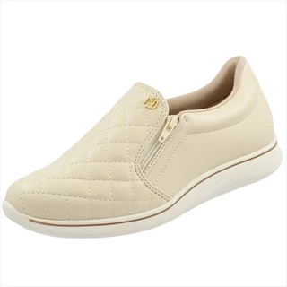 Tênis Feminino Modare Ortopédico Esporão E Fascite Slip On Com Ziper Modare Ultraconforto - Original