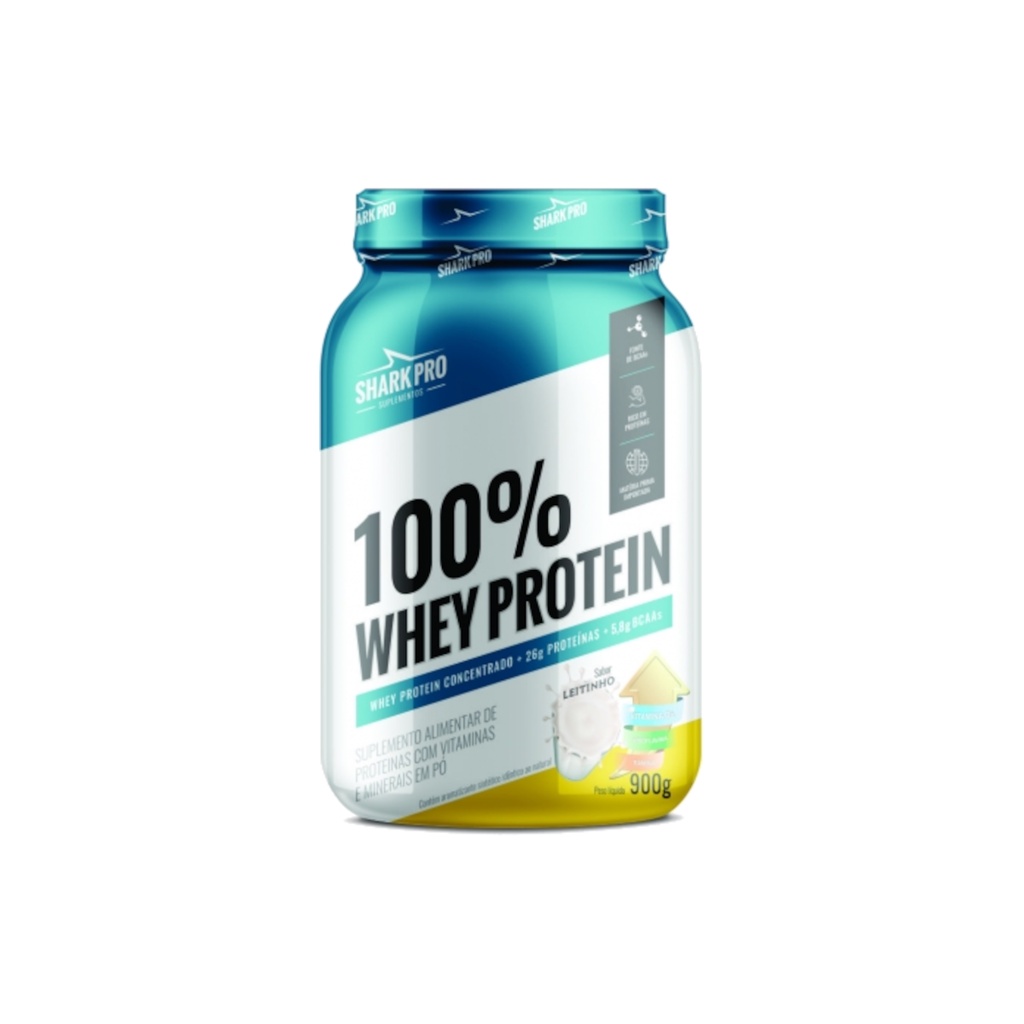 Shark Pro Whey Protein 100% Concentrado Leitinho 900g