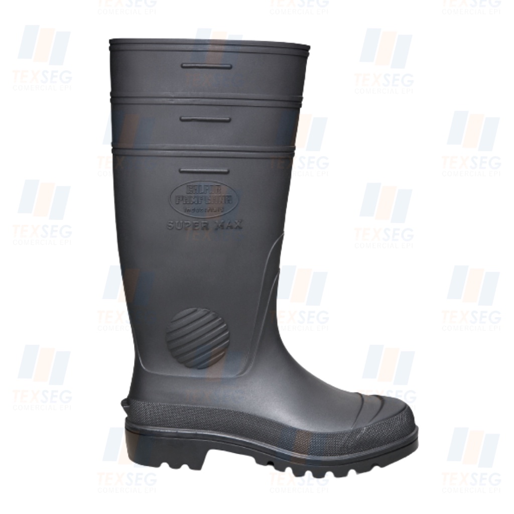 CALFOR - BOTA DE PVC SUPERMAX C/EXL S/FOR PRETA CA 28490 1336