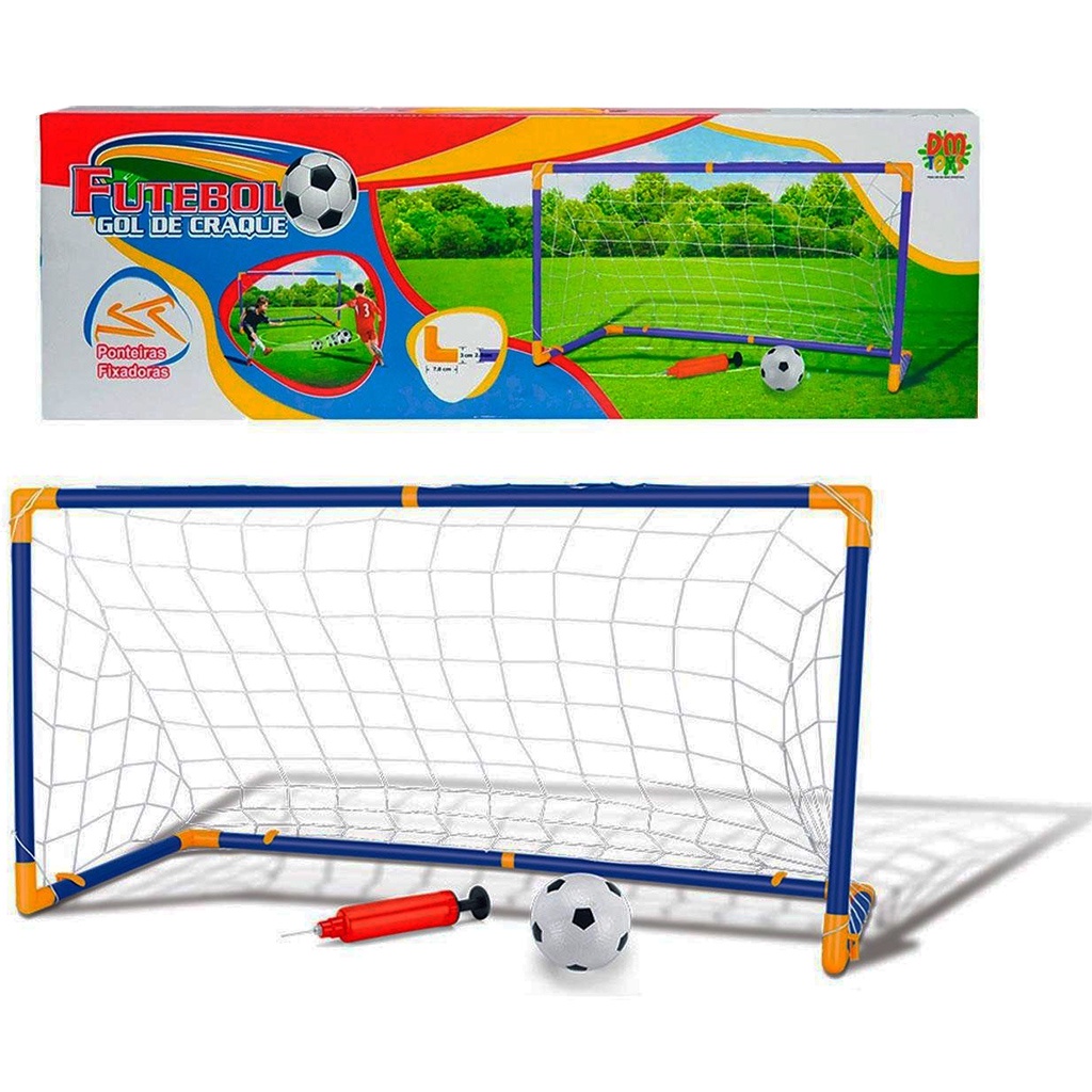 Kit Trave futebol Crianca Brinquedo Infantil Rede Gol Craque | Shopee ...