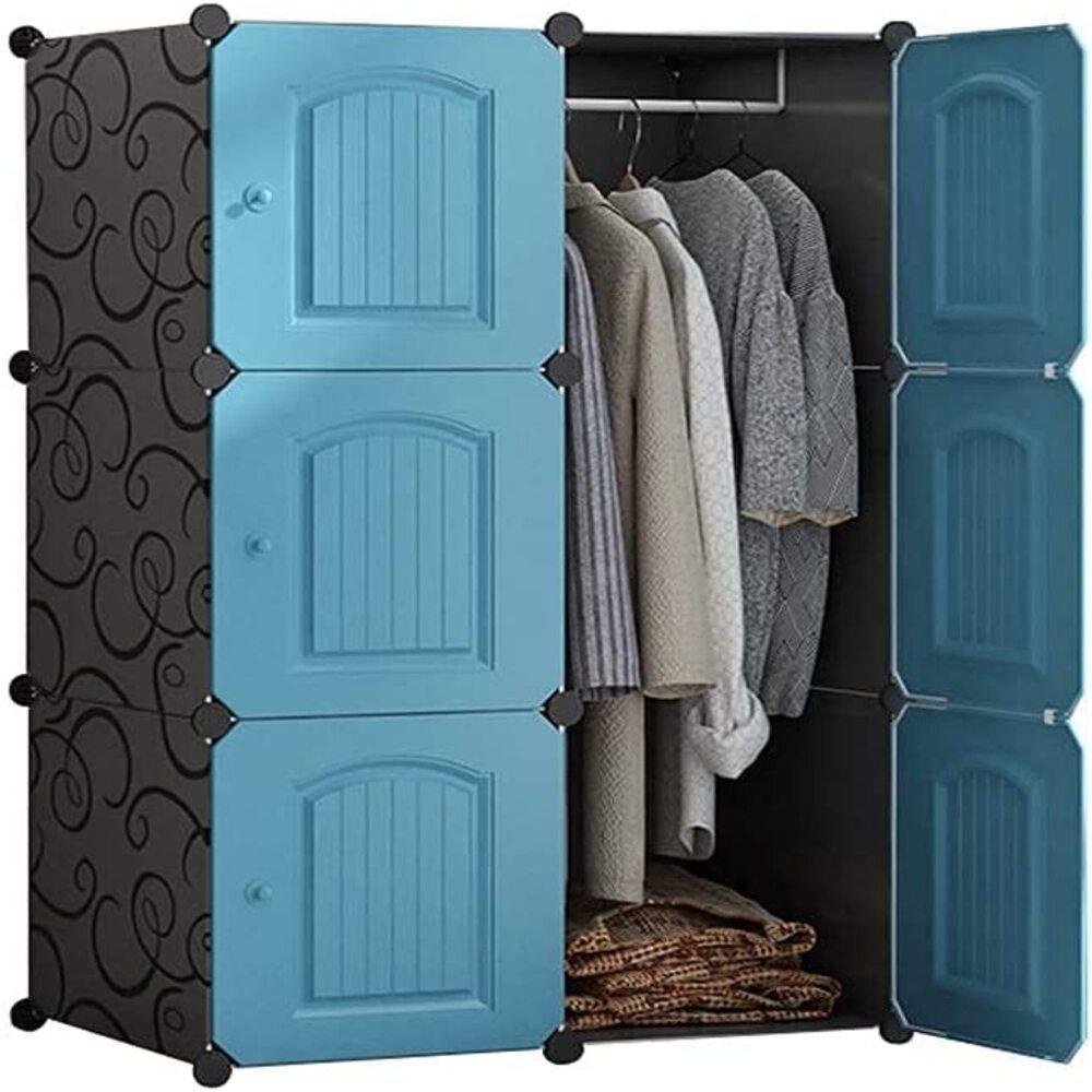 GUARDA ROUPA MODULAR 6 PORTAS ARMARIO CABIDEIRO ORGANIZADOR ARARA ...