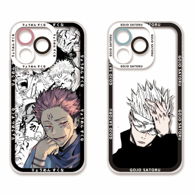 Jujutsu Kaisen Gojo Satoru Capa Para Samsung Galaxy A23 A22 5G A02 A03S A10S A10 A11 A13 4G A20S A21S A30 A31 Flexível De Silicone Transparente Anti-Queda TPU Olho De Anjo À Prova De Choque