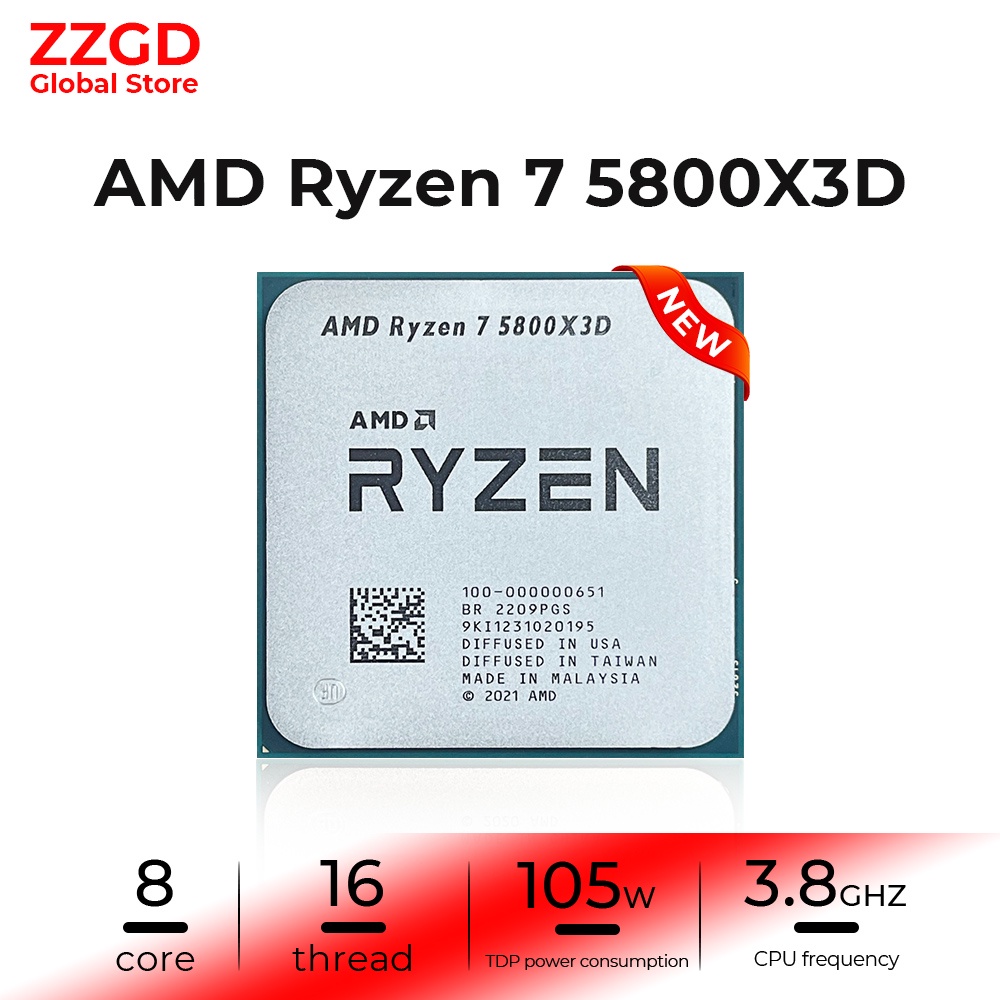 Processador AMD Ryzen 7 5700X 3.4GHz (4.6GHz Turbo), 8-Cores 16-Threads,  AM4, Sem