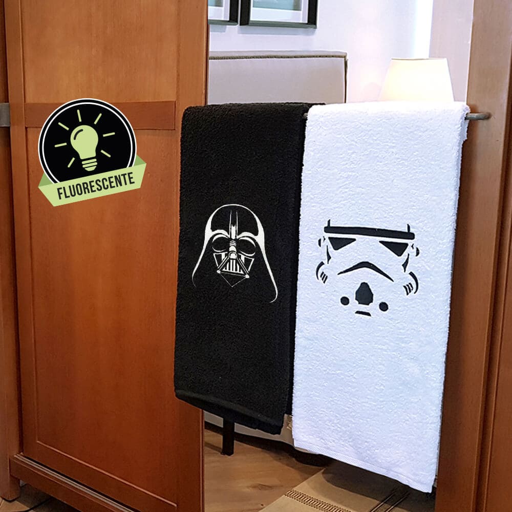 Kit Toalhas de Banho Star Wars - Vader (Fluorescente) e Trooper