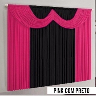 Cortina Paris 2,00m x 1,70m Para Sala Quarto E Decorações Varão Simples