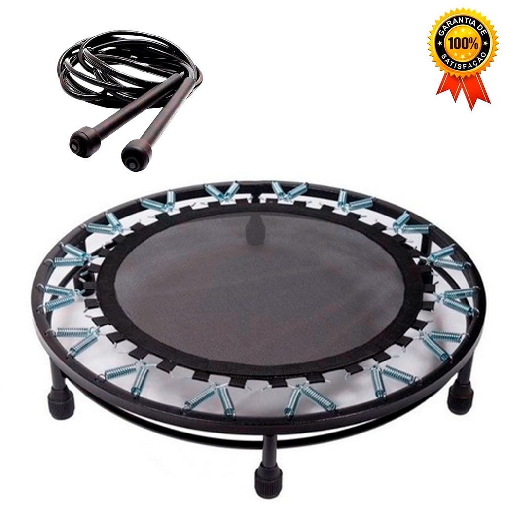 Cama Elástica Mini Jump 180kg Com Aro De Reforço + Corda