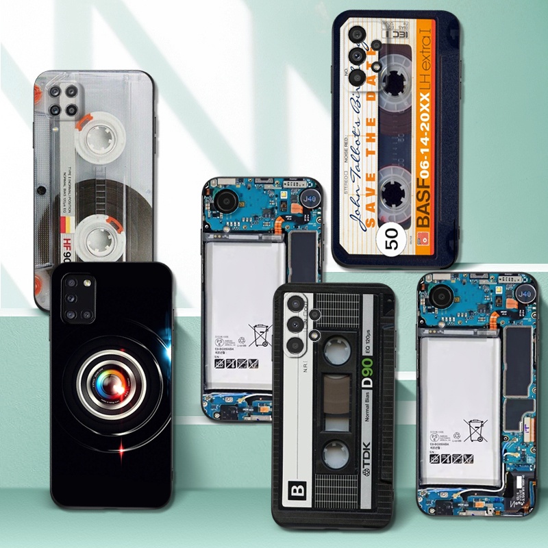 Estojo Para Samsung Galaxy S23 Plus Ultra S23 5G Capa Traseira Do Telefone Silicone Preto Tpu Retro Placa De Circuito Câmera