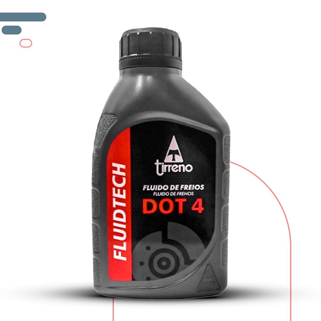 Oleo De Freio Fluido Dot 4 Original Tirreno 500 ml Fluidtech