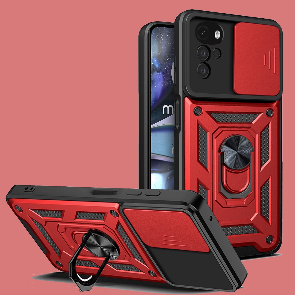 Capa Para Motorola MOTO G22 G10 G20 G30 G50 G60 G60S Capinha Com Tampa Câmera Anel Giratório De Protetora Magnética