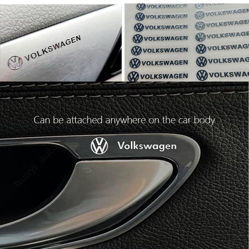 Volkswagen Logotipo 3D Autocolante De Metal Exterior Decorativo Interior Janela Criativo Para VW Polo Fox Gol Up Carocha De Golfe Santana Tiguan Passat Touran Jetta Sagitar