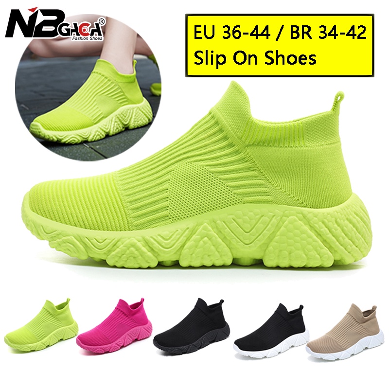 Sapatos De Moda Casuais Cunha Femininos Tênis Malha Respirável Plataforma Esportiva De Pipoca