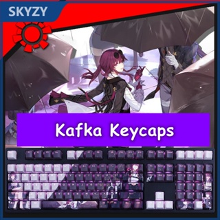 Kawaii genshin impacto anime personalidade keycaps cereja perfil