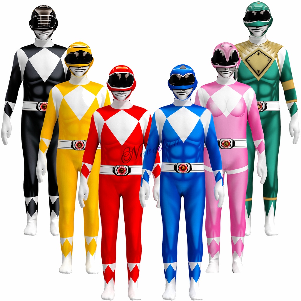 Power Rangers Fantasia Para Crianças Boy Samurai Sentai Shinkenger Fato De Banho Homens Adultos Superhero Cosplay Festa De