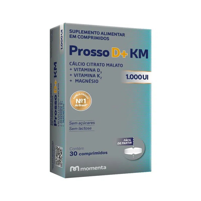 Prosso D+ KM 1000UI Vitamina D C/ 30 Comprimidos | Shopee Brasil