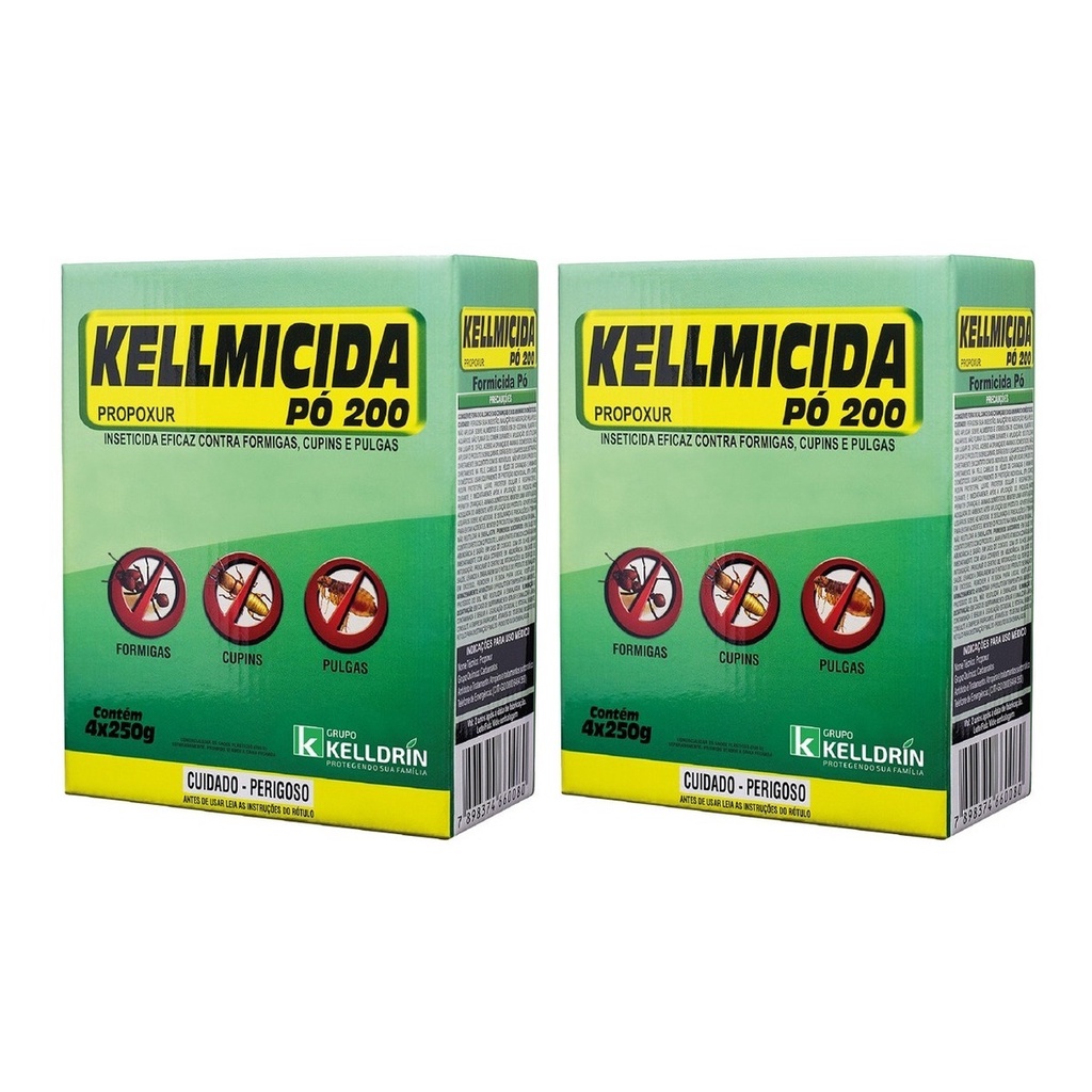 Kellmicida Pó 200 2Kg Tratamento Anti Cupins Formigas Pulgas aranhas escorpiões