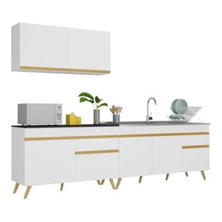 Armário de Cozinha Compacta 270cm Veneza Multimóveis V2076