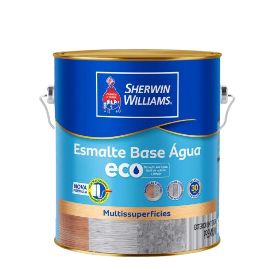 Tinta Esmalte Base Água Alto Brilho 3,6l Sherwin Williams | Shopee Brasil