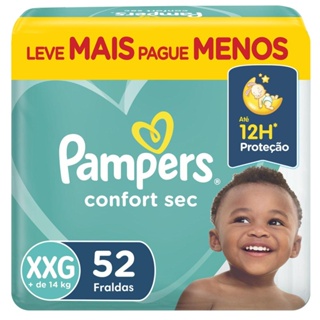 Fralda Pampers Confort Sec Super Tamanho XXG 52 Unidades