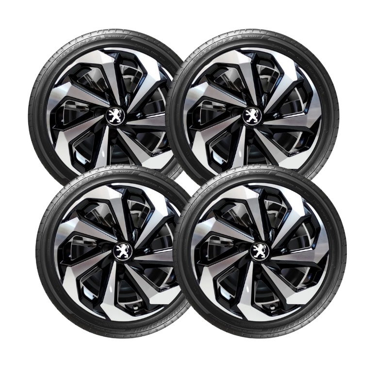 Jogo 4x Calota Esportiva Aro 14 Peugeot 307 206 208 Hoogar | Shopee Brasil