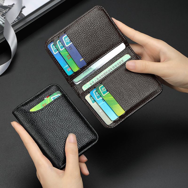 Porta-cartões Porta-cartões masculino Ultra-Thin Small Card Holder Porta-cartões feminino de alto nível