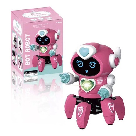 Brinquedo ROBO LADY COM FACE DIGITAL LUZ Robô Cyber Bat Aranha Som