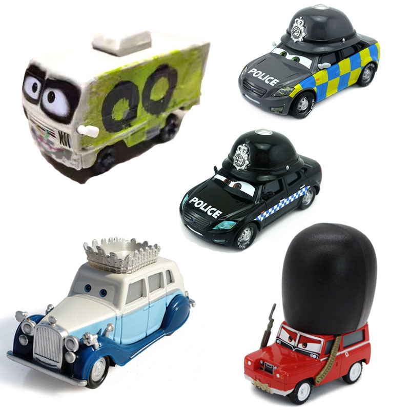 Pixar Cars Alloy Modelo De Carro De Liga Leve Relâmpago McQueen Sgt Polícia Arvy Brinquedos