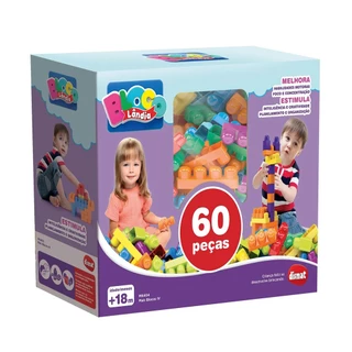 Brinquedo Blocolândia 60 Peças Mk404 - Dismat