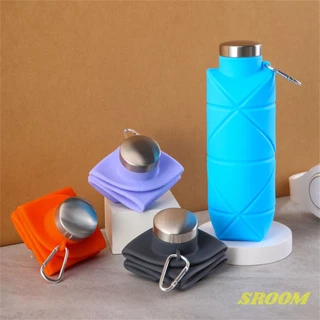 700ml garrafa de água dobrável de silicone de grau alimentício chaleira portátil esportes ao ar livre copo de silicone portátil compressão viagem equitação telescópica S