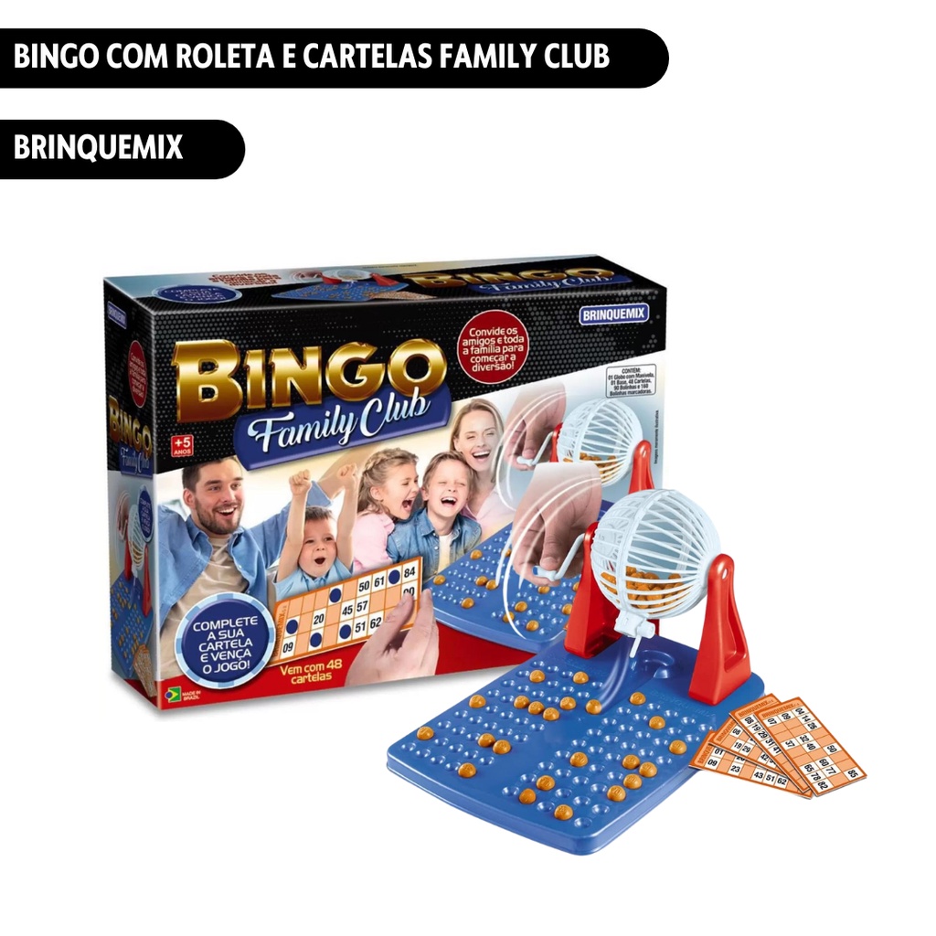 Jogo Bingo Family Club - Brinquemix - Loja Mega