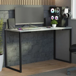 Mesa de Escritório Industrial Cinza 120cm Mood Madesa em Oferta na Shopee