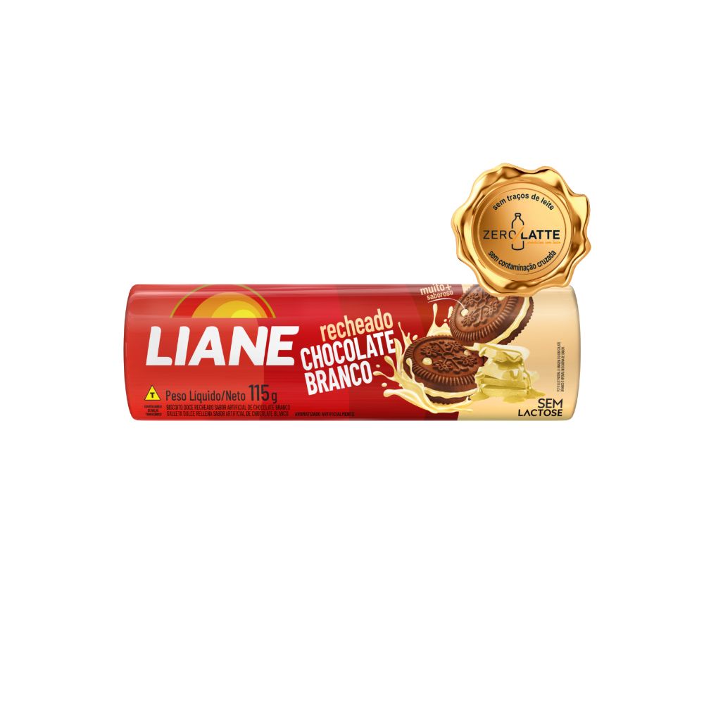 Biscoito Recheado Chocolate Branco Liane 115g | Shopee Brasil