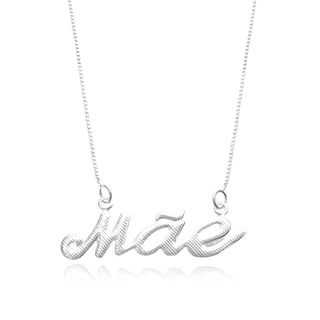 Colar feminino Com Pingente Mãe Banhada a Prata em Oferta na Shopee