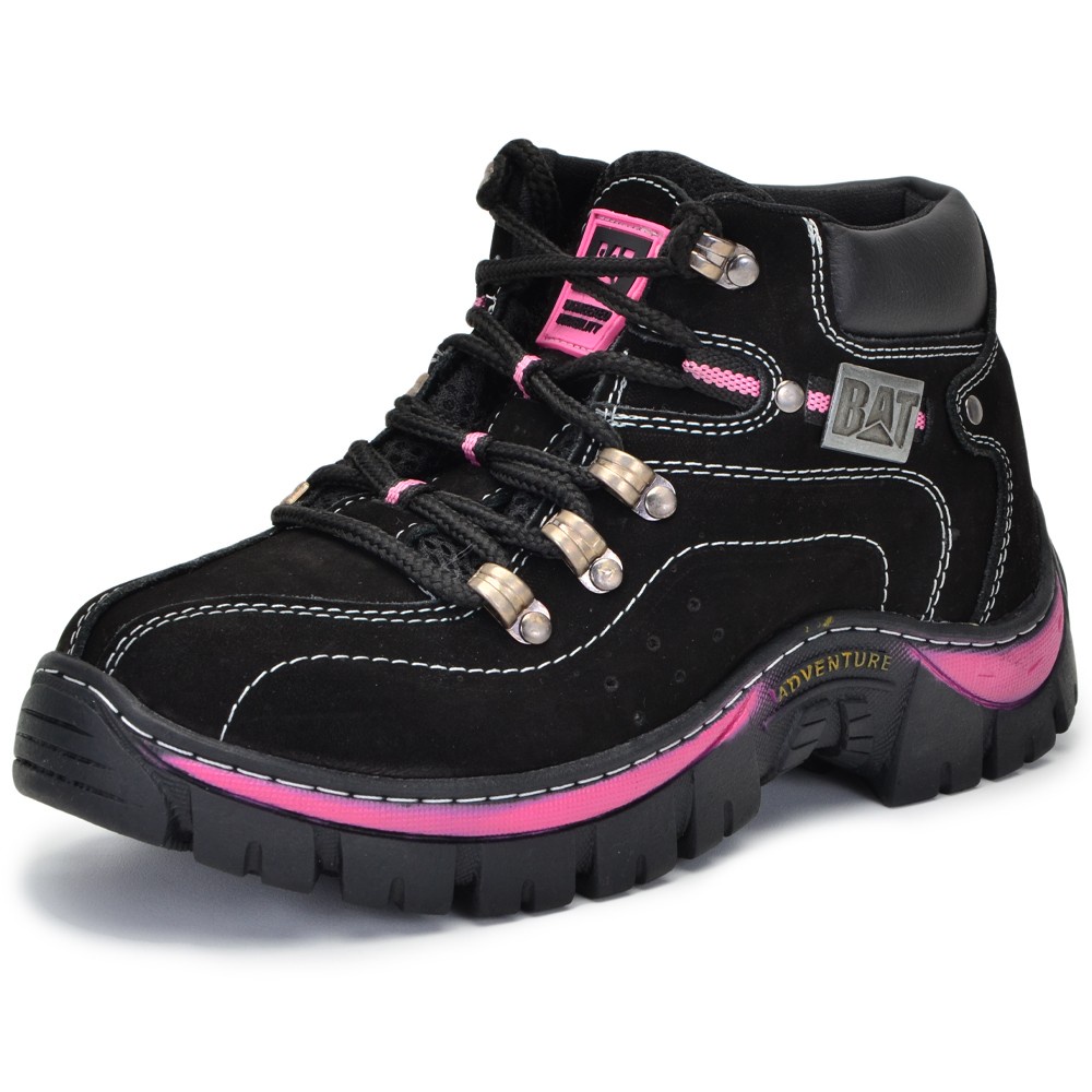 Palmilha Coturno Adventure Feminino TÃªnis Cano Alto Preto Com