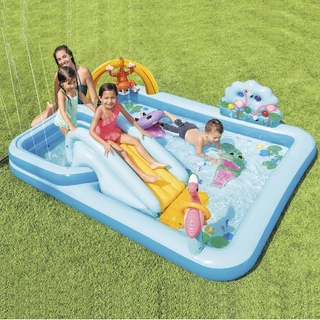 Piscina Playground Infantil Aventura na Floresta 493 Litros Mais 57 Litros Intex