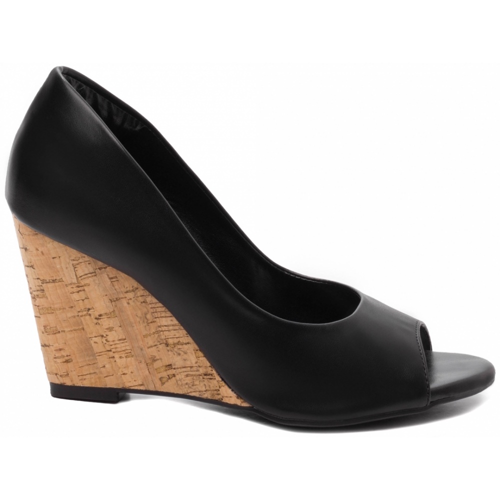 Sandália Anabela Feminina Confortável Dia a Dia Elegante