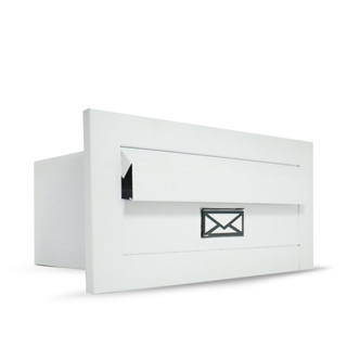 Caixa De Correio Para Muro Parede Moderna Luxo - Branco