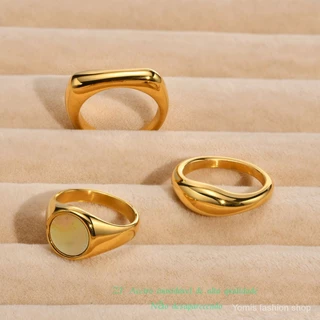Anéis De Casal De Ouro Inoxidável , Jóias Personalizadas Com Banho Não Desbotado