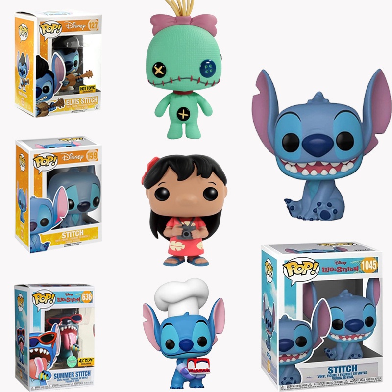 Disney Lilo e Ponto Figura Anime, Stitch Vinyl Doll Toy, Boneca