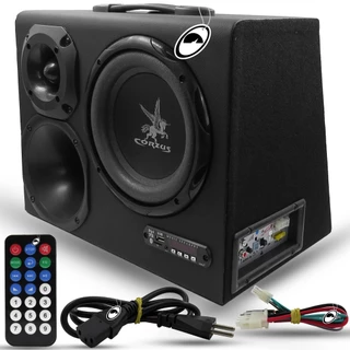 Caixa Trio Amplificada CX HC500 8" Polegadas 110/220W e 12V Bluetooth Corzus