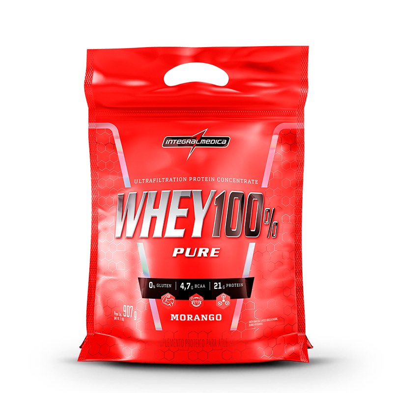 Whey Protein 100% Pure Integral Médica 907gr REFIL ORIGINAL