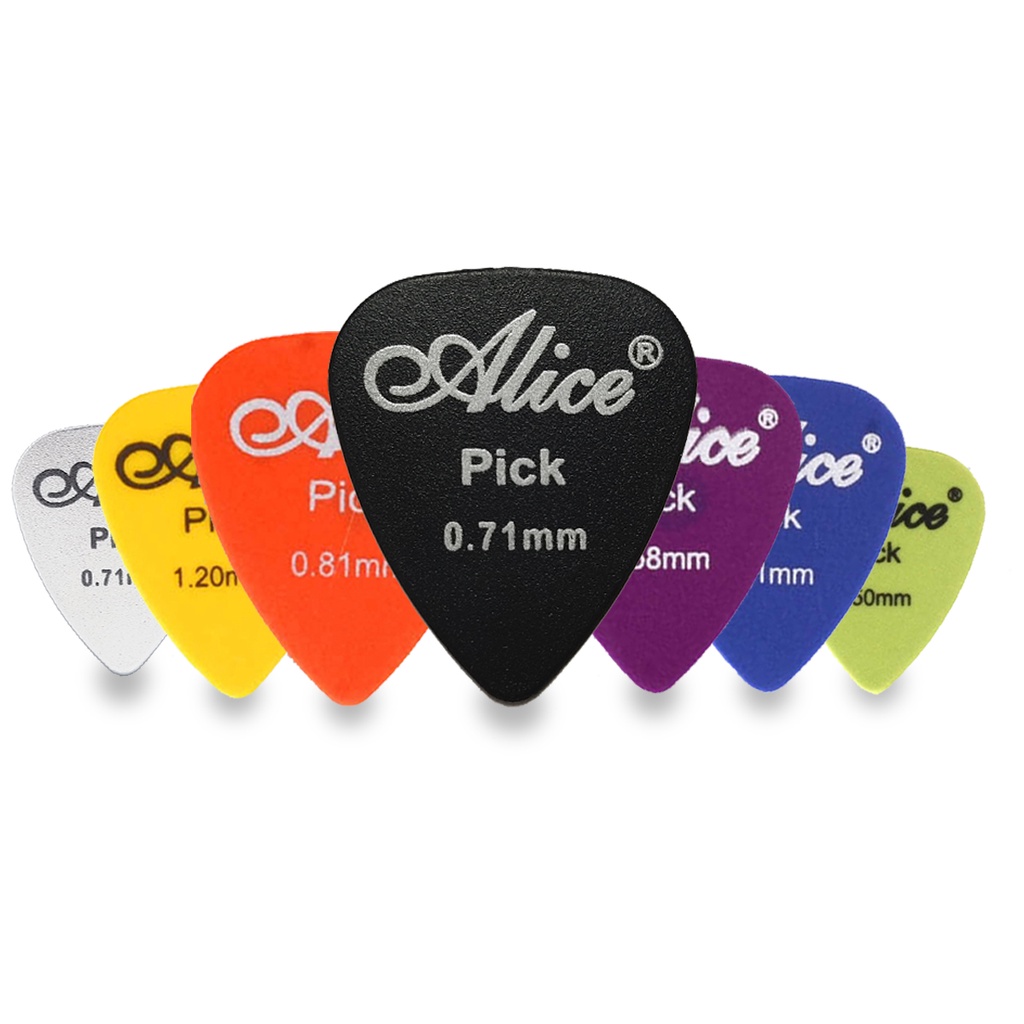 10 Palhetas Para Violão Baixo Guitarra Ukulele Cavaquinho 6 Espessuras e 7 Cores Sortidos Resistente