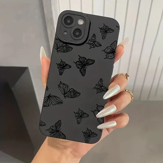 Estojo De Telefone Impresso Com Borboleta Para Xiaomi Mi 13 12 11 Lite 11T 12T 13 Pro Poco X3 X4 X5 F3 F5 Capa De Silicone Macia Fosca